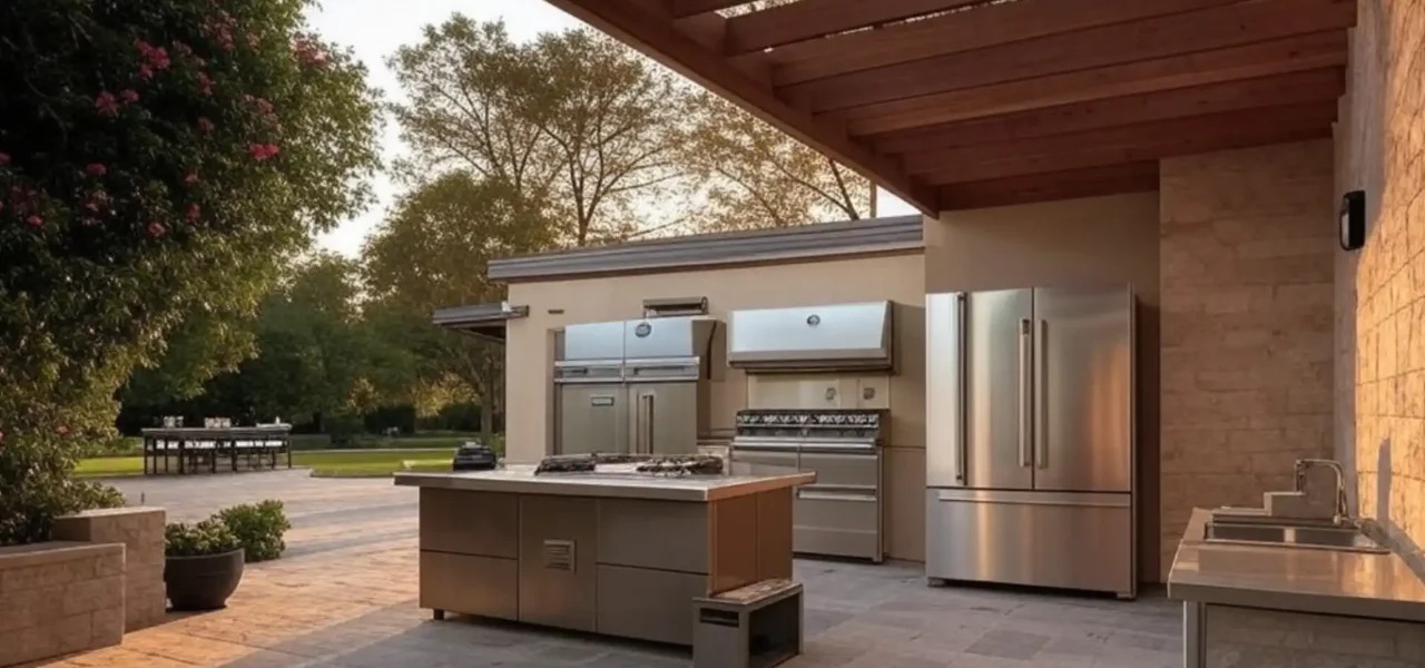 une jolie cuisine sous pergola